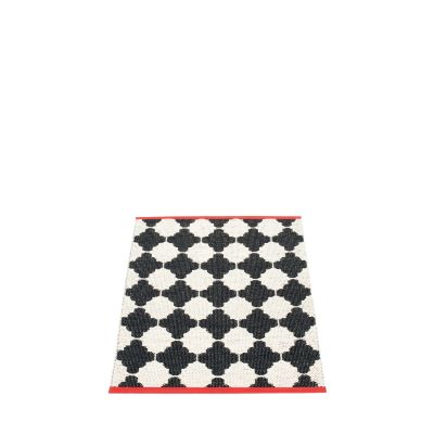 Marre Plastic Carpet 70x90 cm Pappelina Black-Vanilla